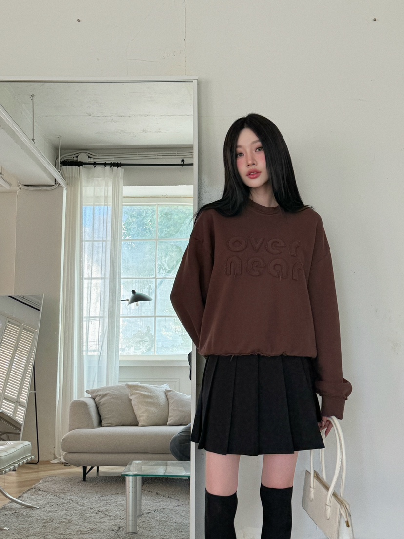 NAME VALUE直郵韓國代購女裝新款熱賣推薦24秋冬短裙褶皺OVER NEAR短裙