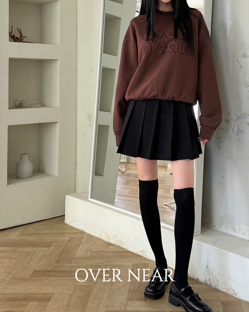 NAME VALUE直郵韓國代購女裝新款熱賣推薦24秋冬短裙褶皺OVER NEAR短裙