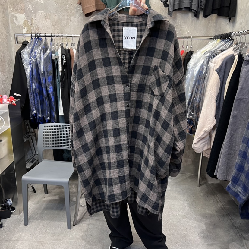 YEON韓國直郵女裝新品時尚24秋冬真品休閑熱賣襯衫蕾絲衫YEON襯衫/蕾絲衫圖色3