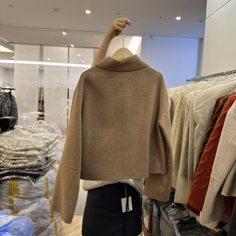 NOWHERE直郵韓國代購女裝新品時尚24秋冬人氣推薦短款大衣NOWHERE短款大衣