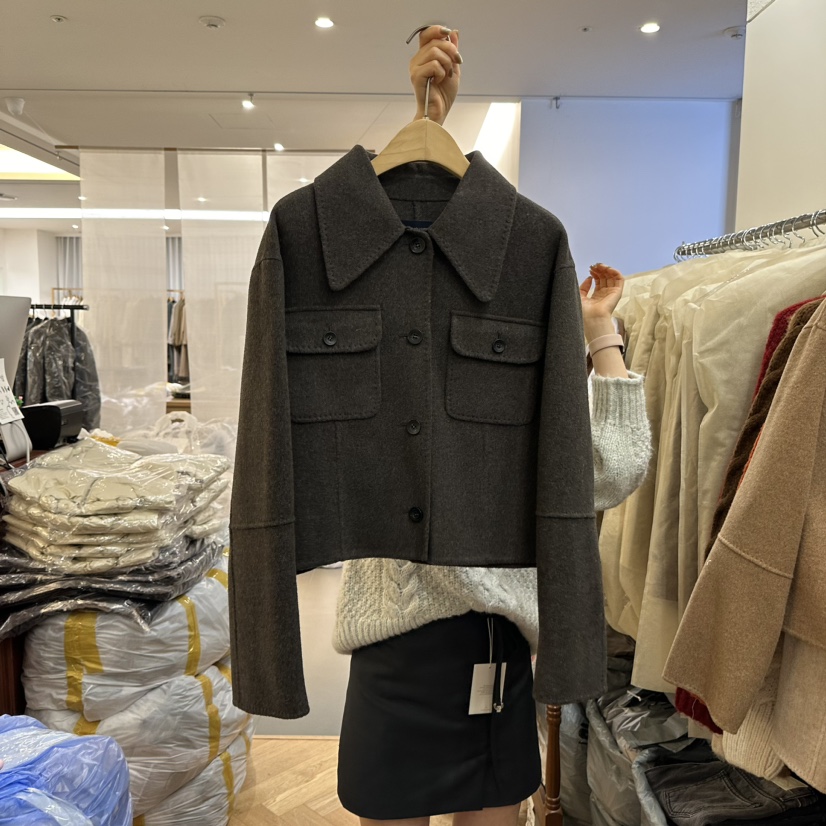 NOWHERE直郵韓國代購女裝新品時尚24秋冬人氣推薦短款大衣NOWHERE短款大衣圖色3