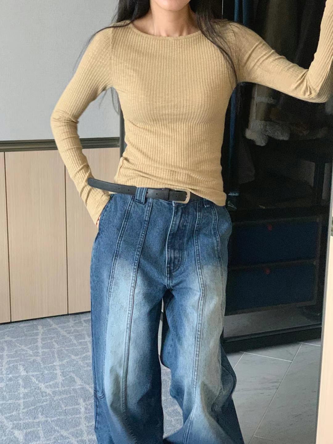 FORMAL韓國直郵東大門實拍女裝新款職業熱賣時尚人氣長袖T恤FORMAL長袖T恤圖色2