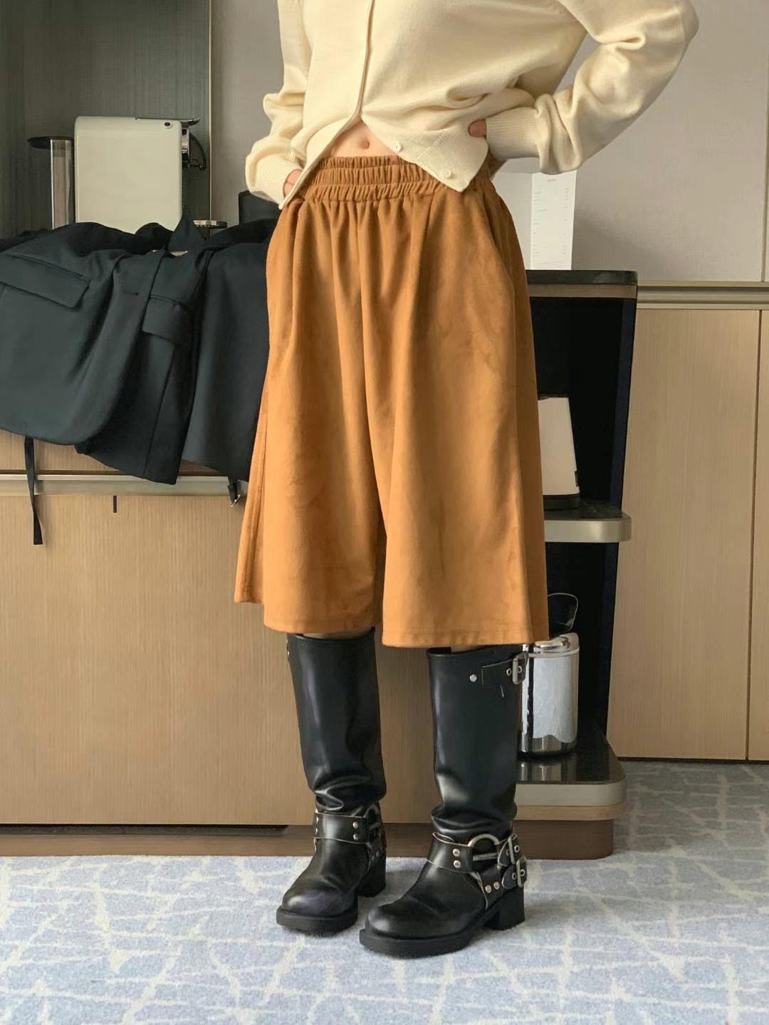 FORMAL直郵韓國代購女裝新品真品推薦時尚24秋冬短褲麂皮FORMAL短褲
