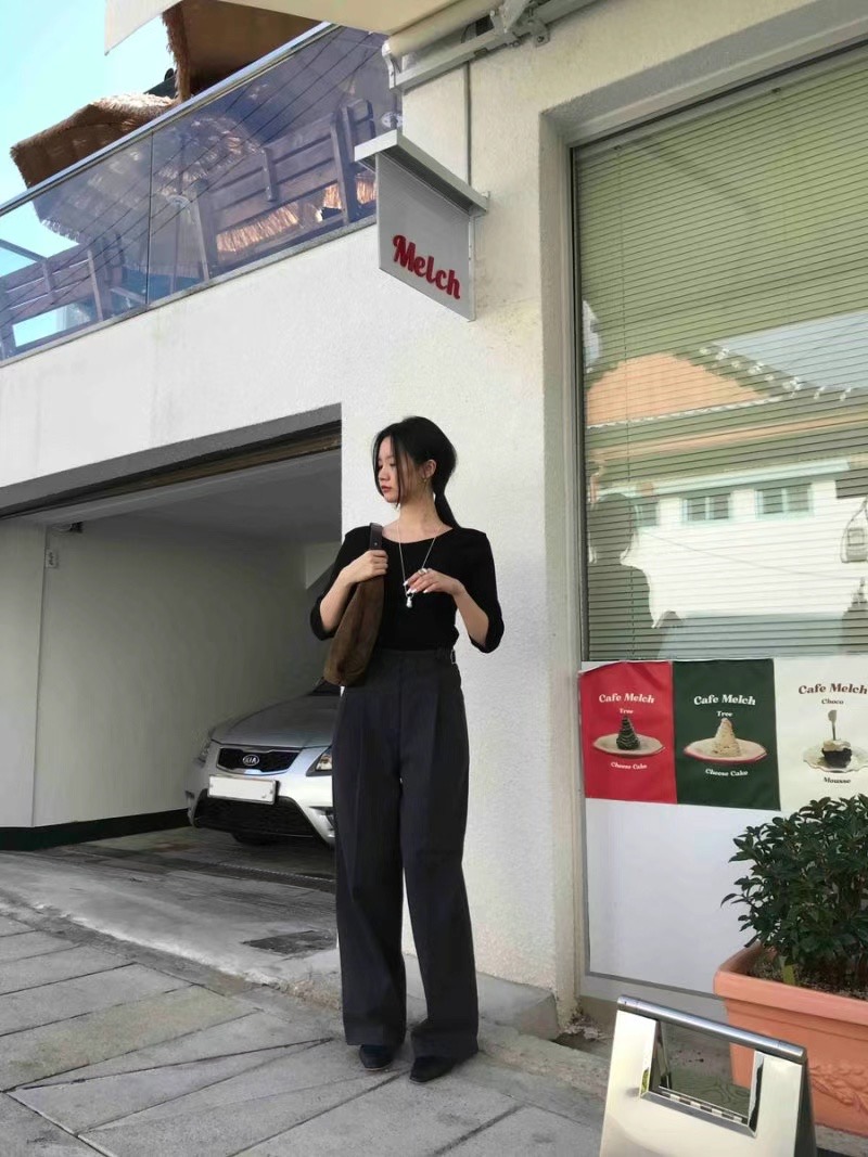 ROVENDI直郵韓國代購女裝新款真品休閑24秋冬推薦正裝褲西褲ROVENDI正裝褲/西褲
