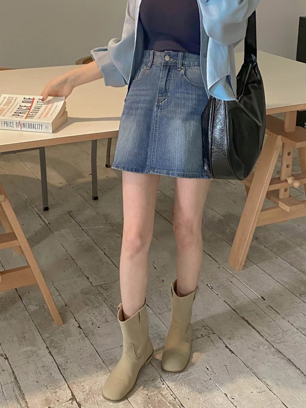 ROVENDI韓國直郵東大門代購女裝新款真品職業時尚推薦短裙口袋ROVENDI短裙