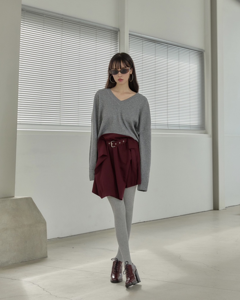 STAGE直郵韓國代購女裝新款時尚休閑24秋冬職業人氣推薦短裙STAGE短裙