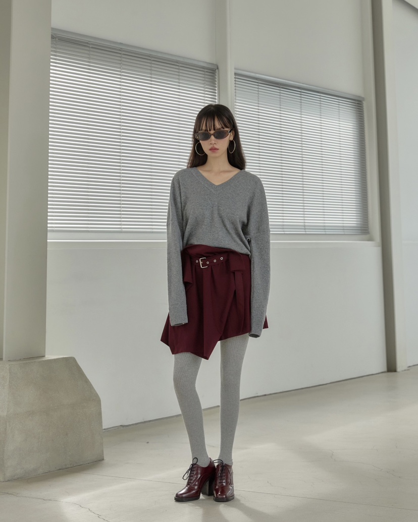 STAGE直郵韓國代購女裝新款時尚休閑24秋冬職業人氣推薦短裙STAGE短裙