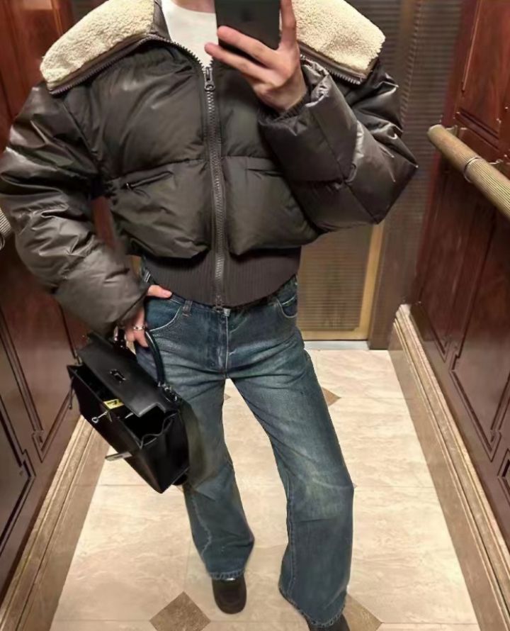 BELLINO293韓國直郵東大門代購女裝新款真品短款棉服填充BOBBIE DOLL短款棉服