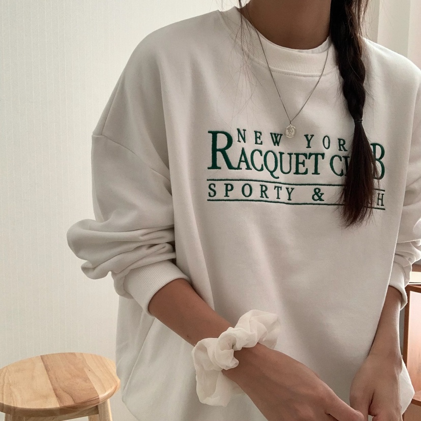 HELLO JINI韓國直郵東大門代購女裝新款推薦休閑時尚衛衣刺繡HELLO JINI衛衣
