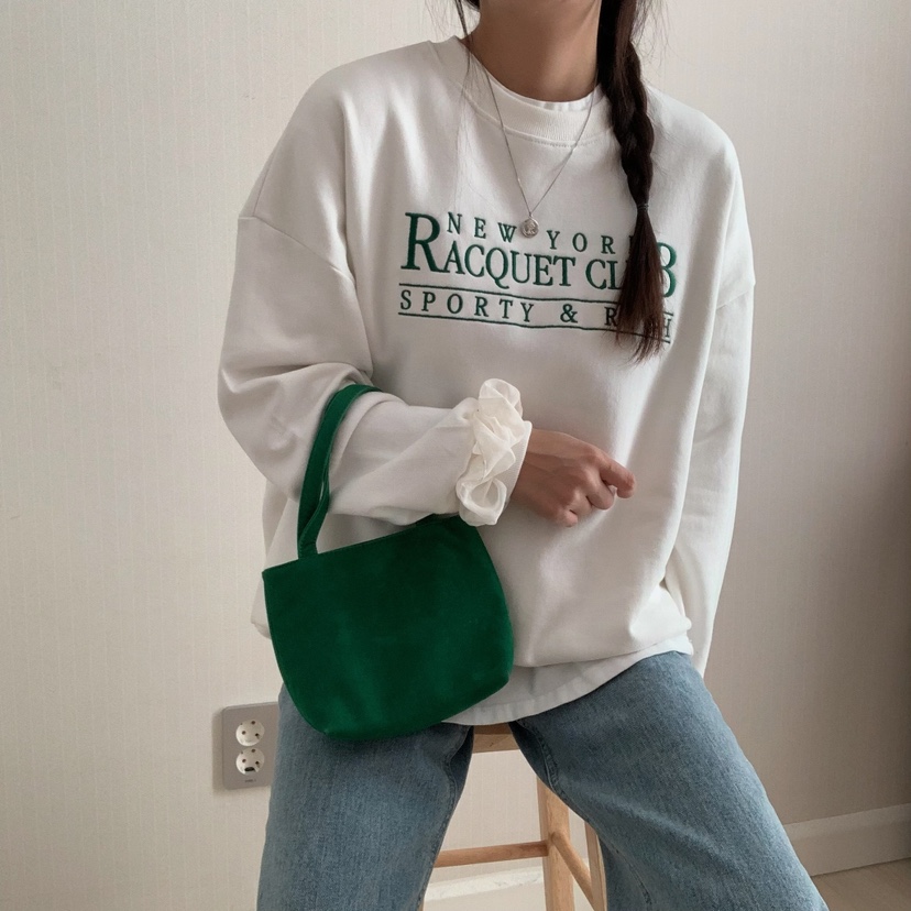 HELLO JINI韓國直郵東大門代購女裝新款推薦休閑時尚衛衣刺繡HELLO JINI衛衣