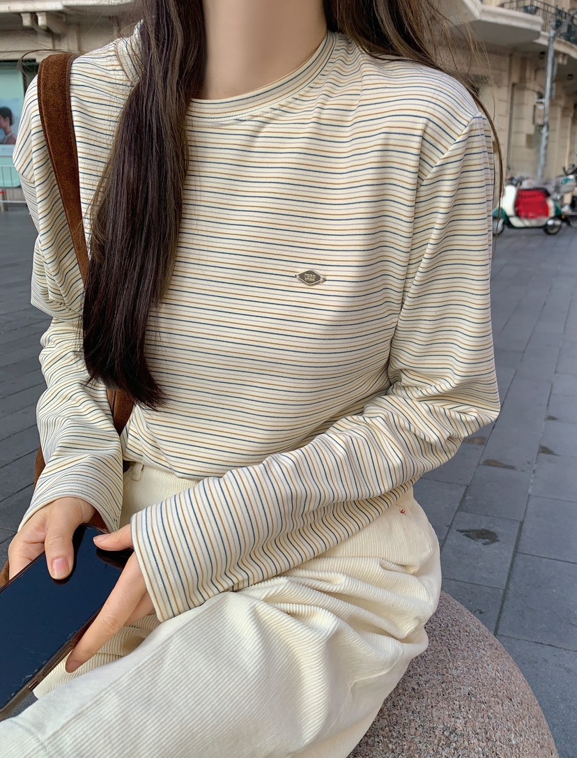FORMSTUDIO韓國直郵東大門代購女裝新款24秋冬推薦長袖T恤FORMSTUDIO長袖T恤圖色1