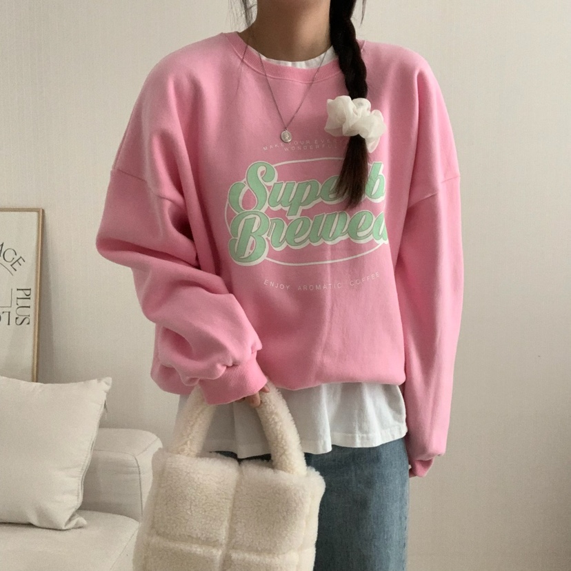 HELLO JINI直郵韓國代購女裝新品職業24秋冬熱賣衛衣拉絨HELLO JINI衛衣