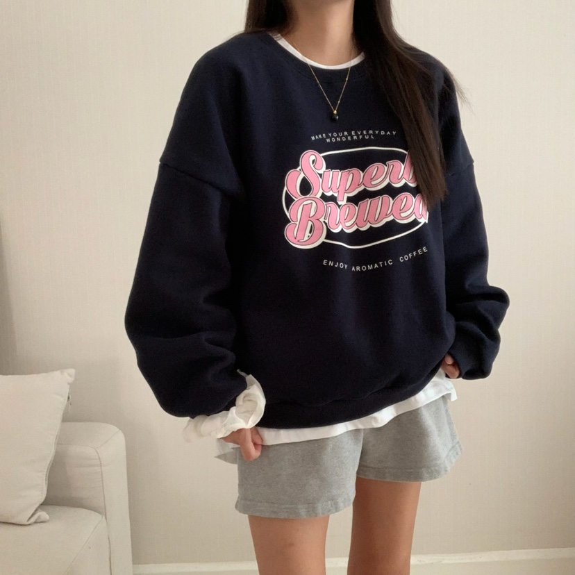 HELLO JINI直郵韓國代購女裝新品職業24秋冬熱賣衛衣拉絨HELLO JINI衛衣