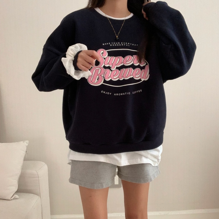 HELLO JINI直郵韓國代購女裝新品職業24秋冬熱賣衛衣拉絨HELLO JINI衛衣
