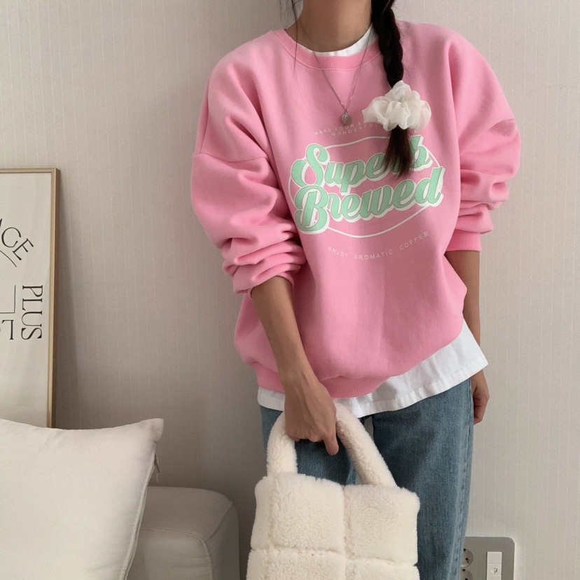 HELLO JINI直郵韓國代購女裝新品職業24秋冬熱賣衛衣拉絨HELLO JINI衛衣