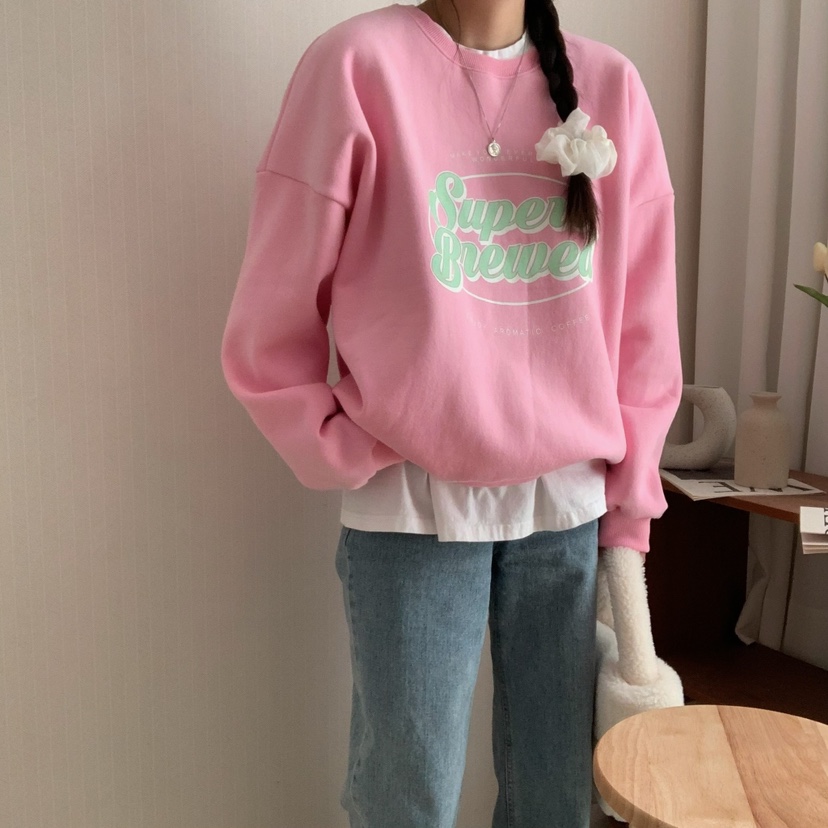 HELLO JINI直郵韓國代購女裝新品職業24秋冬熱賣衛衣拉絨HELLO JINI衛衣