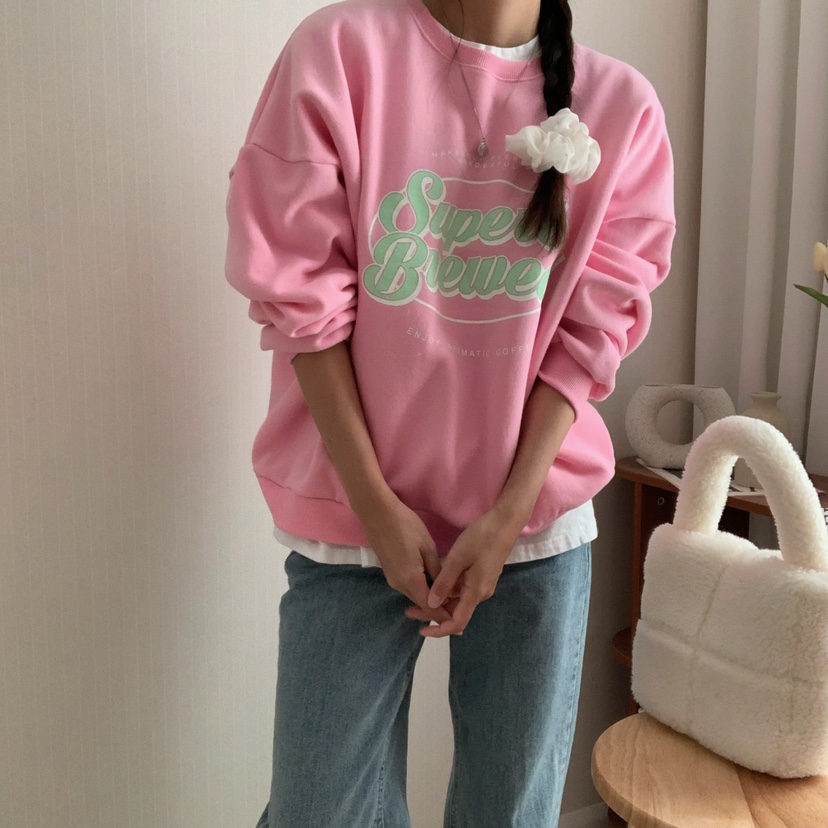 HELLO JINI直郵韓國代購女裝新品職業24秋冬熱賣衛衣拉絨HELLO JINI衛衣