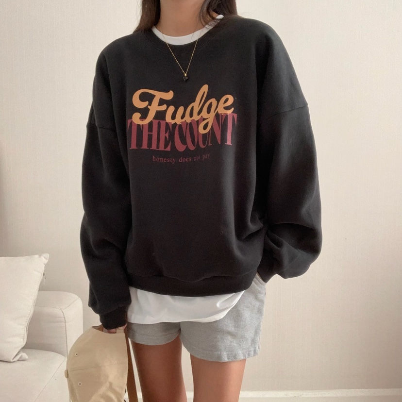 FROMJINI直郵韓國代購女裝新品時尚職業休閑24秋冬衛衣拉絨FROMJINI衛衣