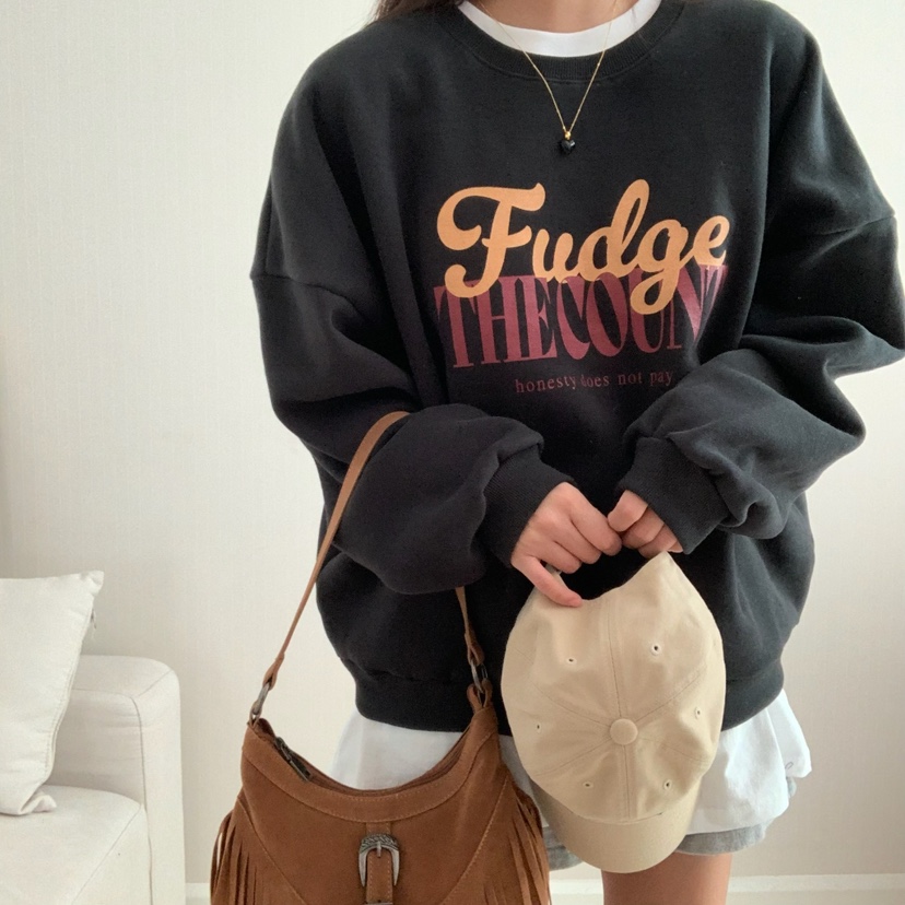 FROMJINI直郵韓國代購女裝新品時尚職業休閑24秋冬衛衣拉絨FROMJINI衛衣