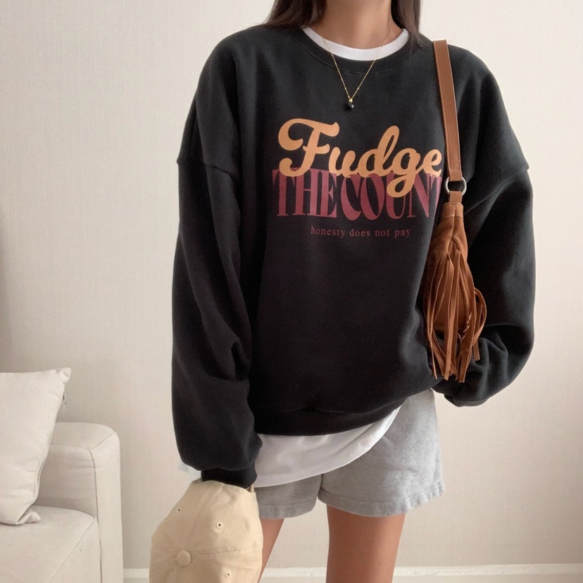 FROMJINI直郵韓國代購女裝新品時尚職業休閑24秋冬衛衣拉絨FROMJINI衛衣