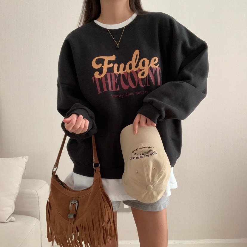 FROMJINI直郵韓國代購女裝新品時尚職業休閑24秋冬衛衣拉絨FROMJINI衛衣