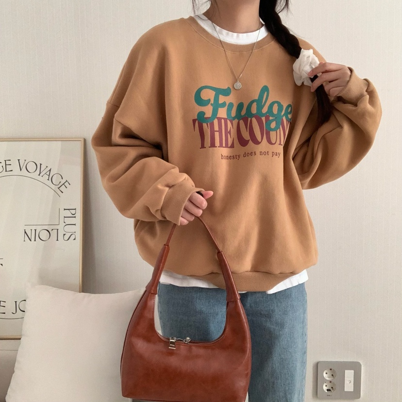 FROMJINI直郵韓國代購女裝新品時尚職業休閑24秋冬衛衣拉絨FROMJINI衛衣