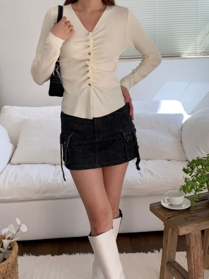 BELLINO293韓國直郵東大門代購女裝新品24秋冬時尚針織衫BOBBIE DOLL針織衫