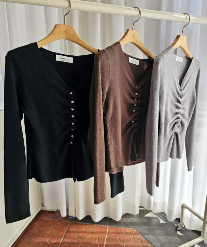 BELLINO293韓國直郵東大門代購女裝新品24秋冬時尚針織衫BOBBIE DOLL針織衫圖色2左二色