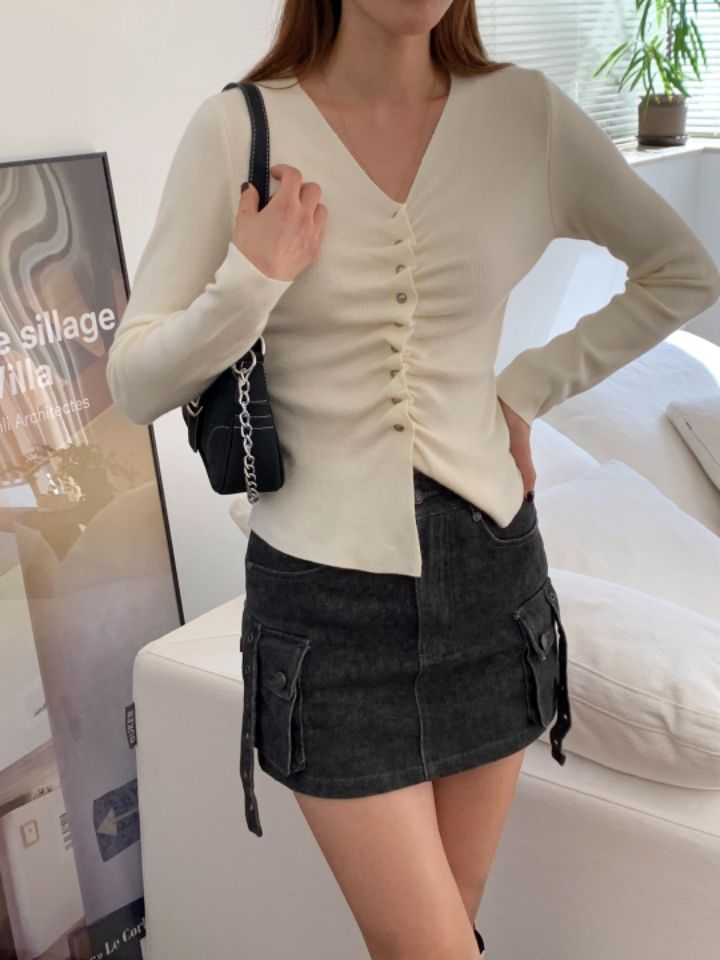 BELLINO293韓國直郵東大門代購女裝新品24秋冬時尚針織衫BOBBIE DOLL針織衫圖色4