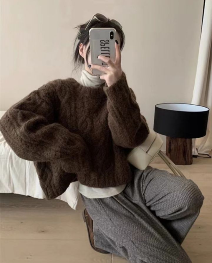 BELLINO293直郵韓國代購女裝新款休閑24秋冬人氣熱賣毛衣BOBBIE DOLL毛衣圖色2