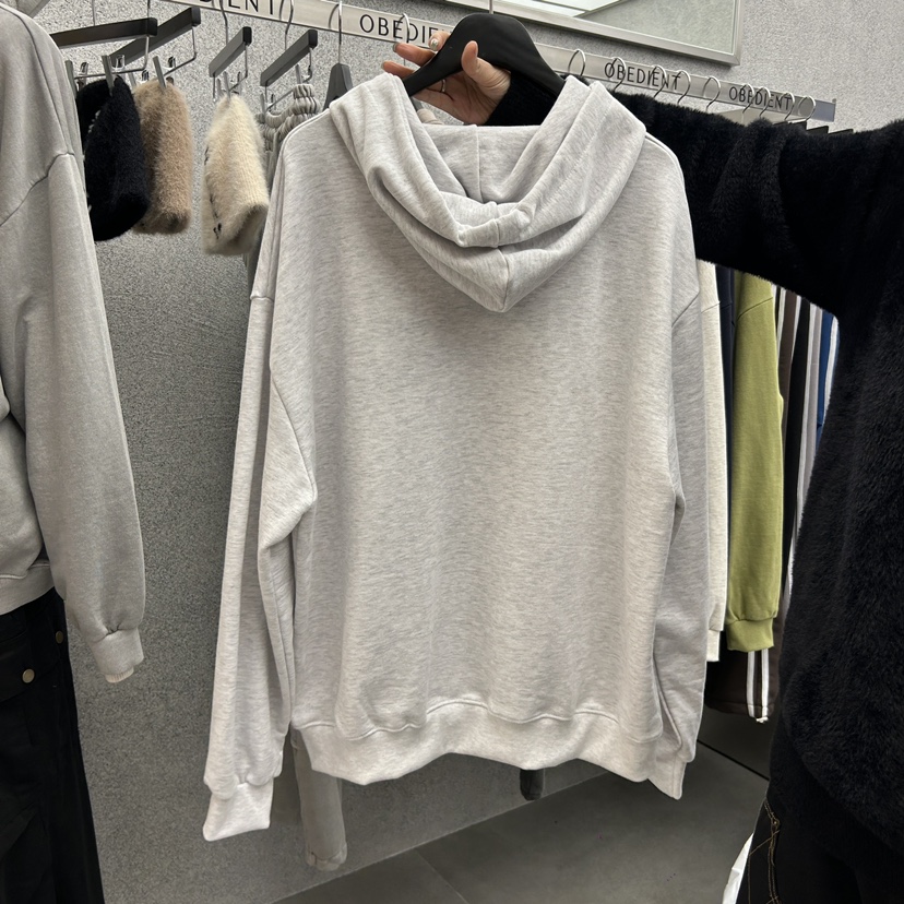 LE A直郵韓國代購女裝新品人氣真品推薦衛衣不加絨刺繡連帽LE A-男裝衛衣