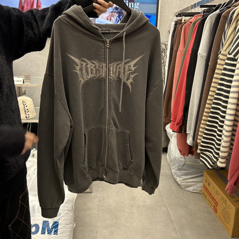 LE A直郵韓國代購女裝新品人氣24秋冬推薦時尚休閑衛衣拉鏈LE A-男裝衛衣