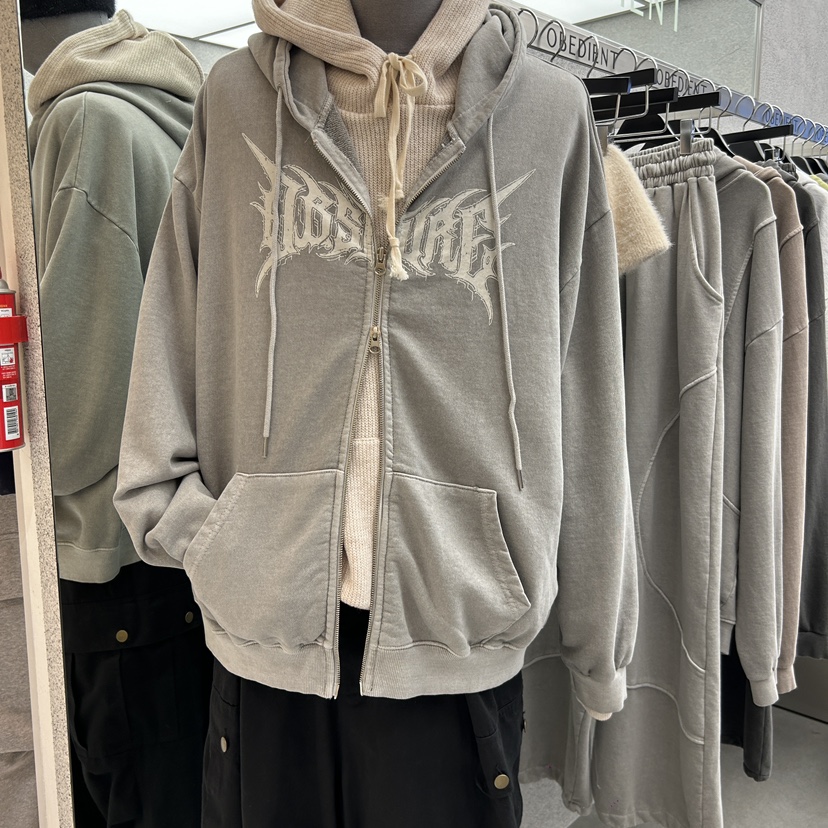 LE A直郵韓國代購女裝新品人氣24秋冬推薦時尚休閑衛衣拉鏈LE A-男裝衛衣圖色3