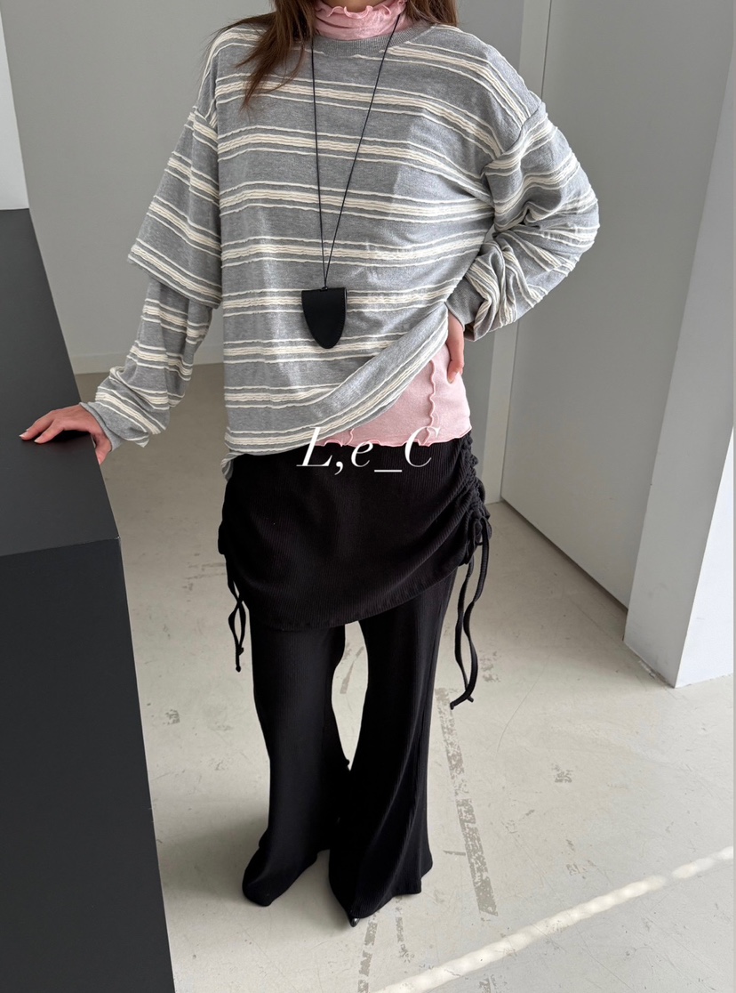LARCENCICL韓國直郵女裝新品24秋冬人氣休閑推薦時尚長袖T恤LARCENCICL長袖T恤