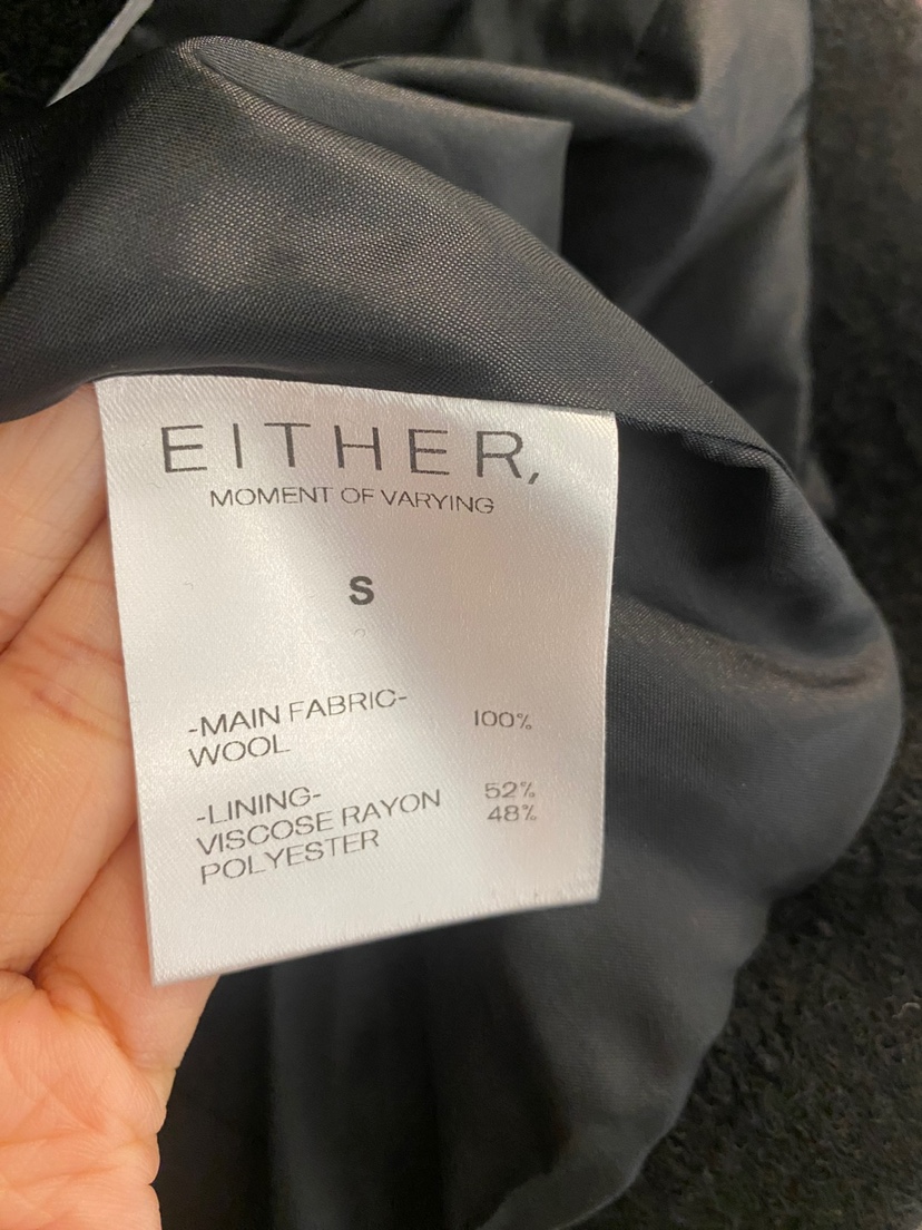 EITHER韓國直郵東大門代購女裝新款24秋冬真品職業時尚夾克EITHER夾克