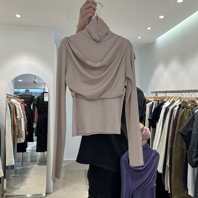 FAR韓國直郵東大門代購女裝新品時尚真品人氣職業長袖T恤天絲X-MOOD長袖T恤