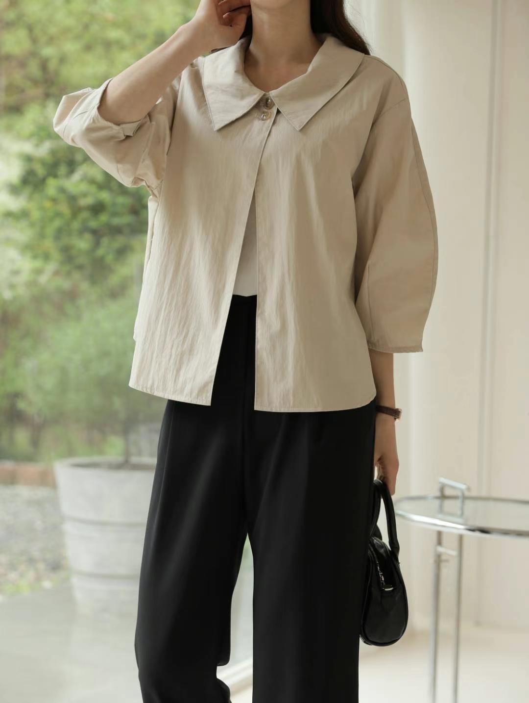 MU 뮤-T韓國直郵東大門代購女裝新品24秋冬真品襯衫蕾絲衫MU 뮤-T襯衫/蕾絲衫圖色1