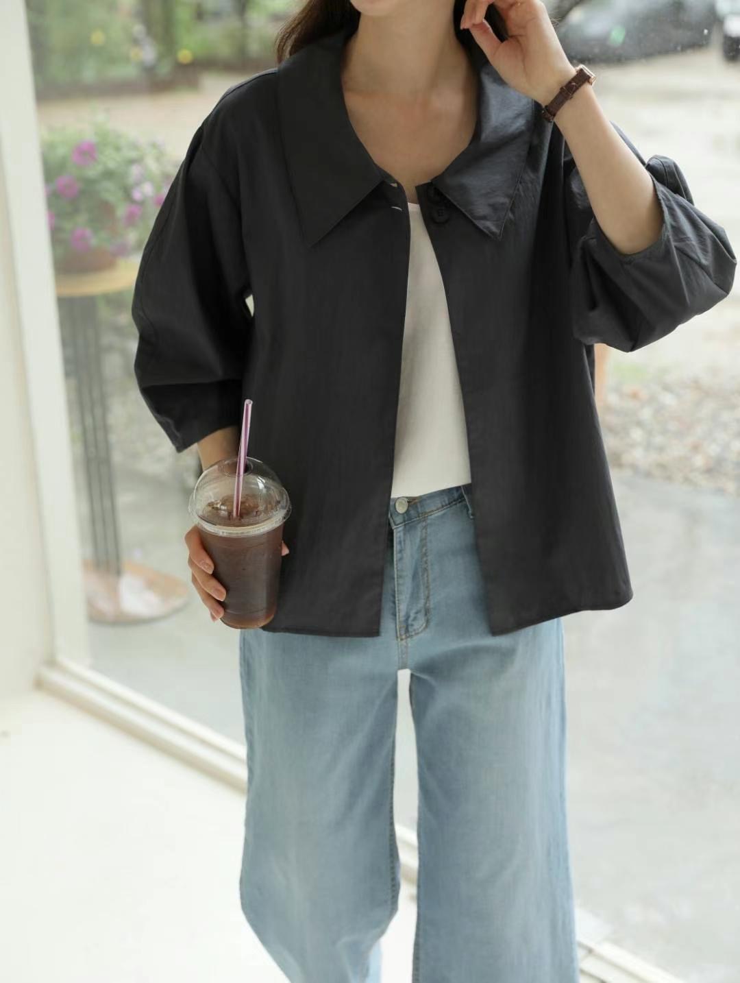 MU 뮤-T韓國直郵東大門代購女裝新品24秋冬真品襯衫蕾絲衫MU 뮤-T襯衫/蕾絲衫圖色2