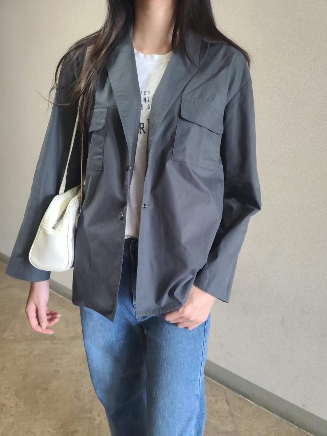 MU 뮤-T直郵韓國代購女裝新款24秋冬人氣休閑推薦職業夾克MU 뮤-T夾克圖色1