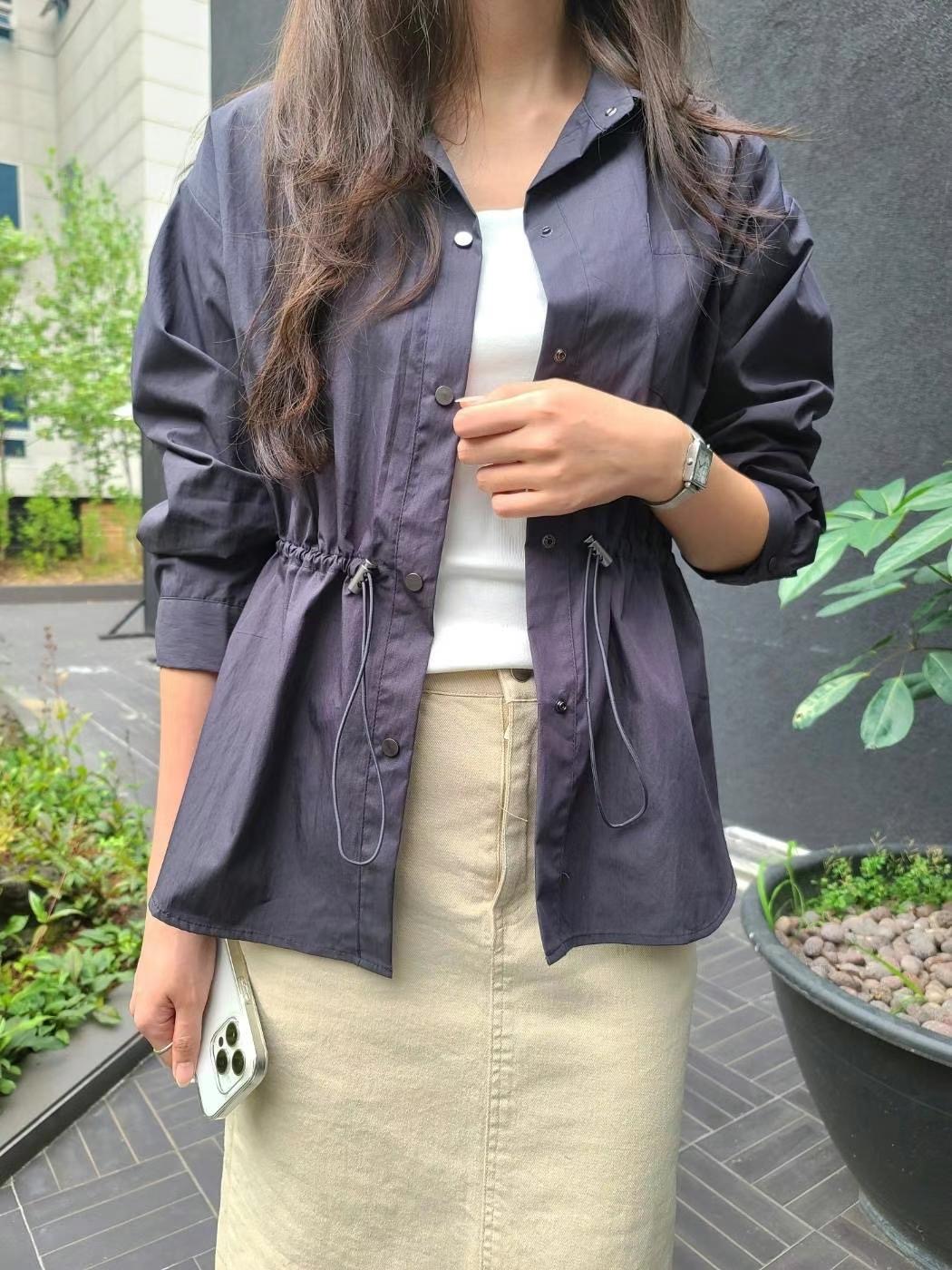 MU 뮤-T韓國直郵東大門代購女裝新品24秋冬時尚襯衫蕾絲衫MU 뮤-T襯衫/蕾絲衫圖色2