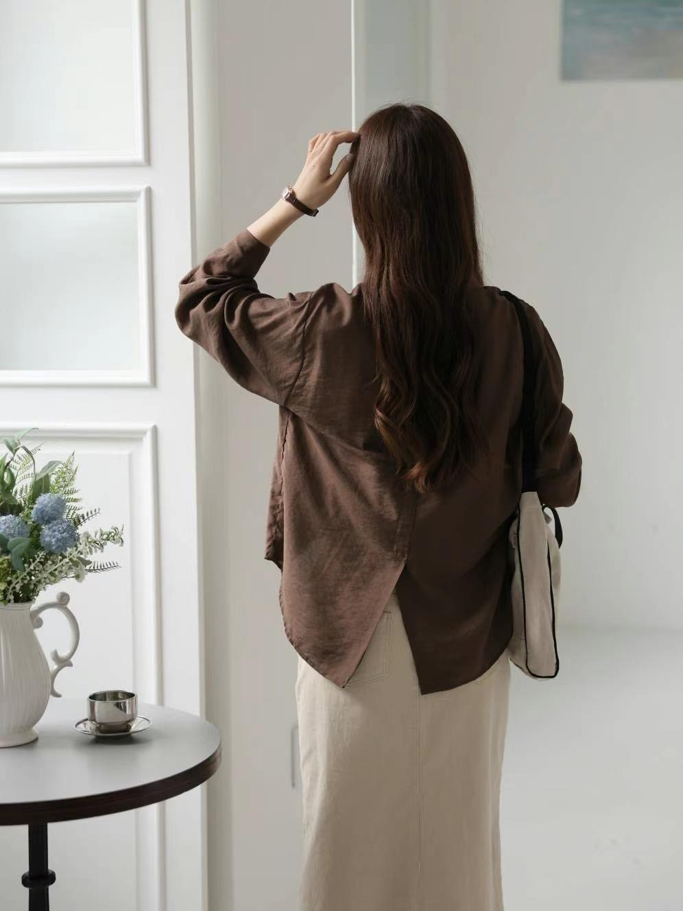 MU 뮤-T直郵韓國代購女裝新款24秋冬推薦時尚襯衫蕾絲衫MU 뮤-T襯衫/蕾絲衫