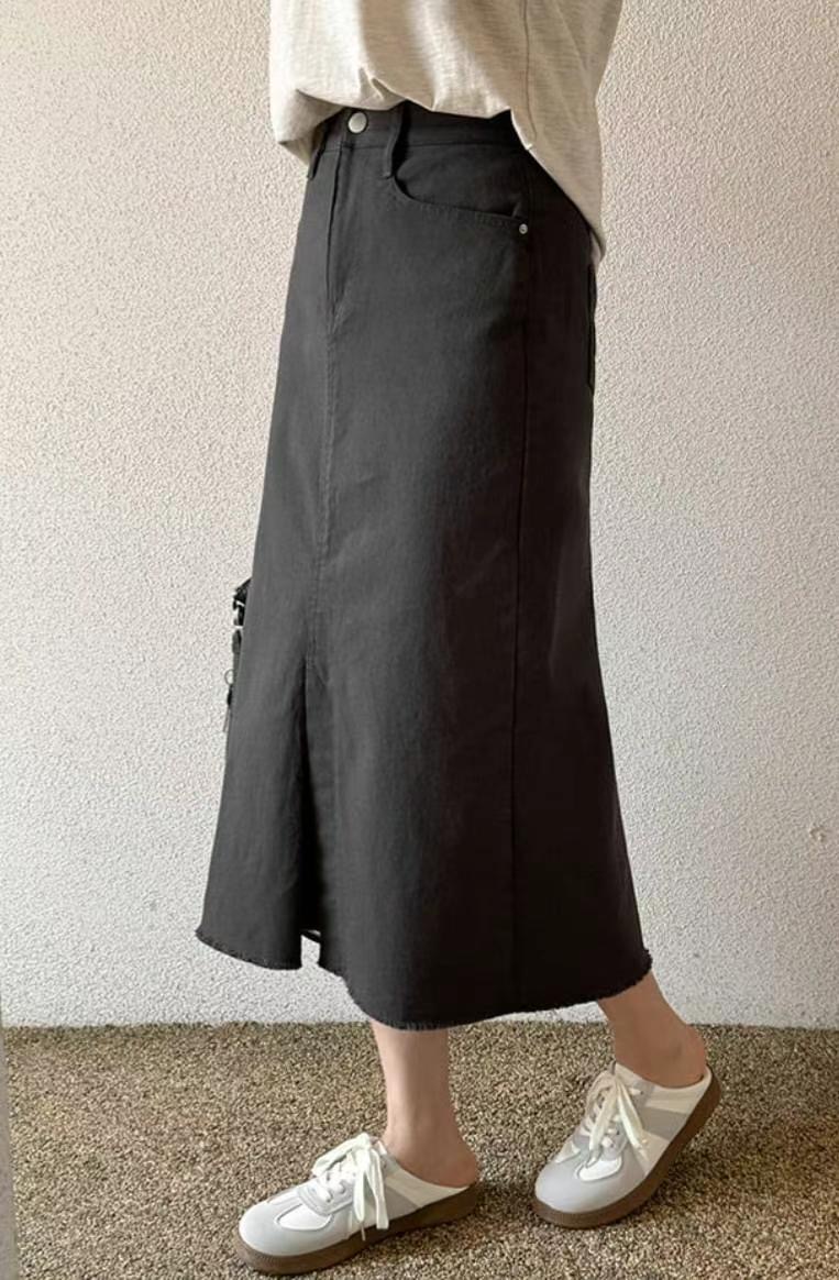 MU 뮤-T直郵韓國代購女裝新款熱賣人氣真品休閑職業24秋冬長裙MU 뮤-T長裙