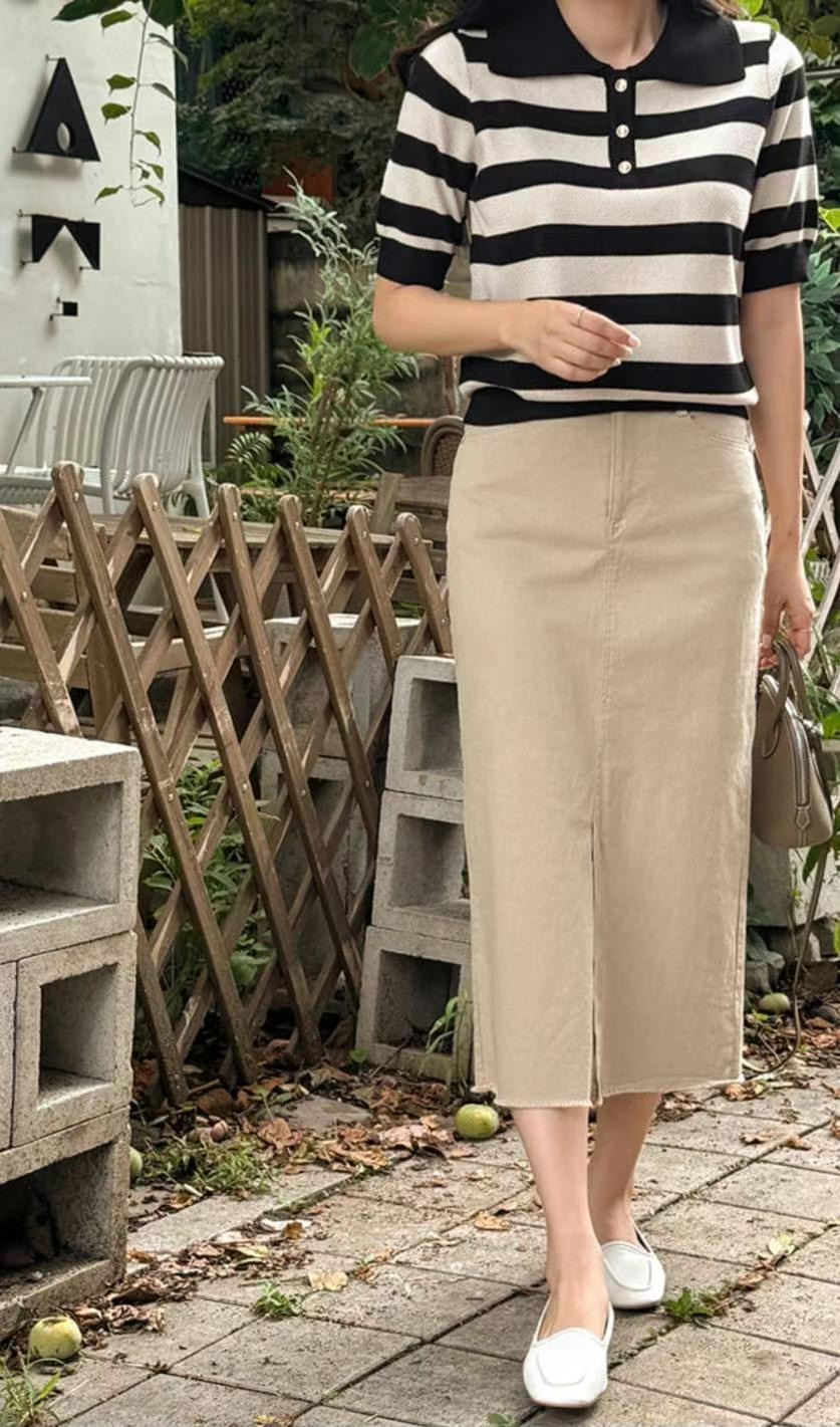 MU 뮤-T直郵韓國代購女裝新款熱賣人氣真品休閑職業24秋冬長裙MU 뮤-T長裙