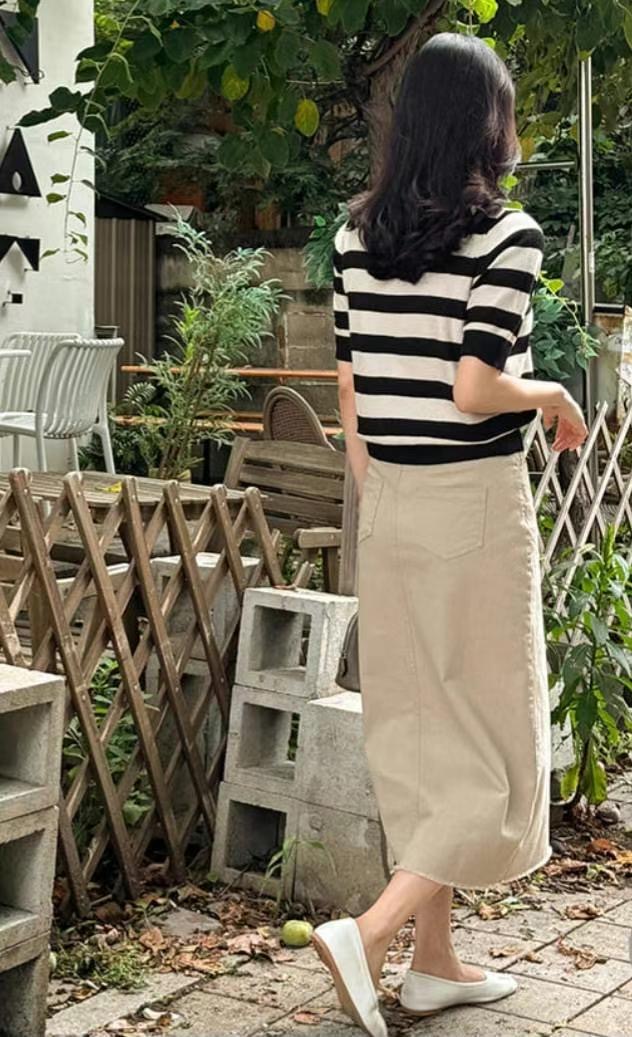 MU 뮤-T直郵韓國代購女裝新款熱賣人氣真品休閑職業24秋冬長裙MU 뮤-T長裙