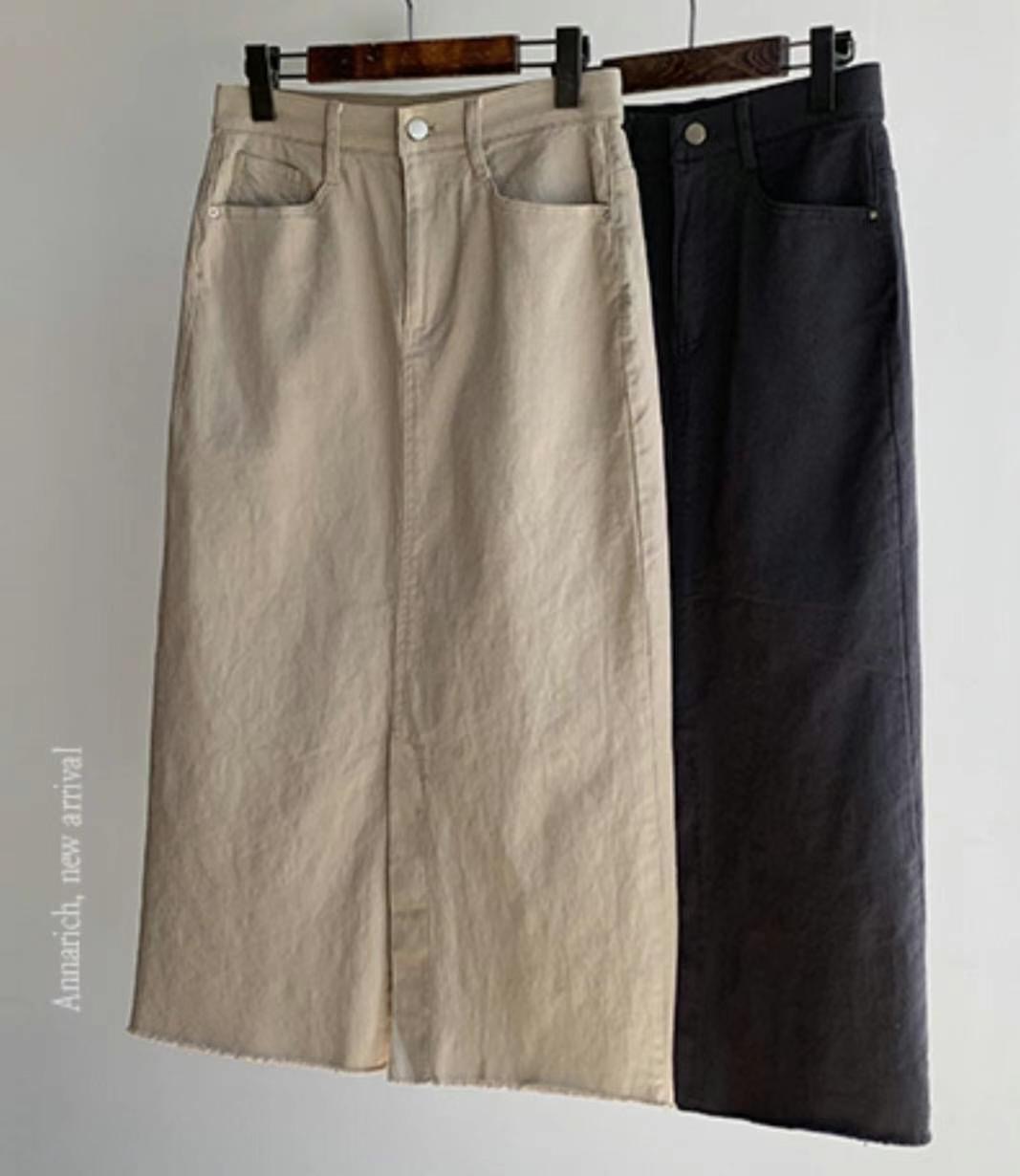 MU 뮤-T直郵韓國代購女裝新款熱賣人氣真品休閑職業24秋冬長裙MU 뮤-T長裙圖色2左二色