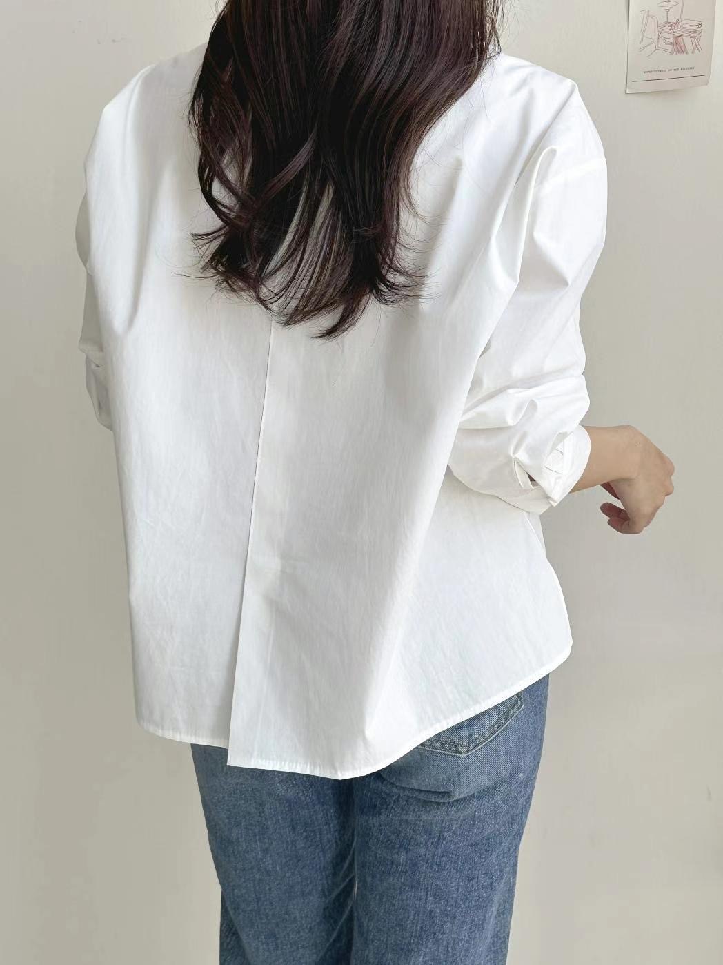 MU 뮤-T韓國直郵東大門代購女裝新品24秋冬職業襯衫蕾絲衫MU 뮤-T襯衫/蕾絲衫