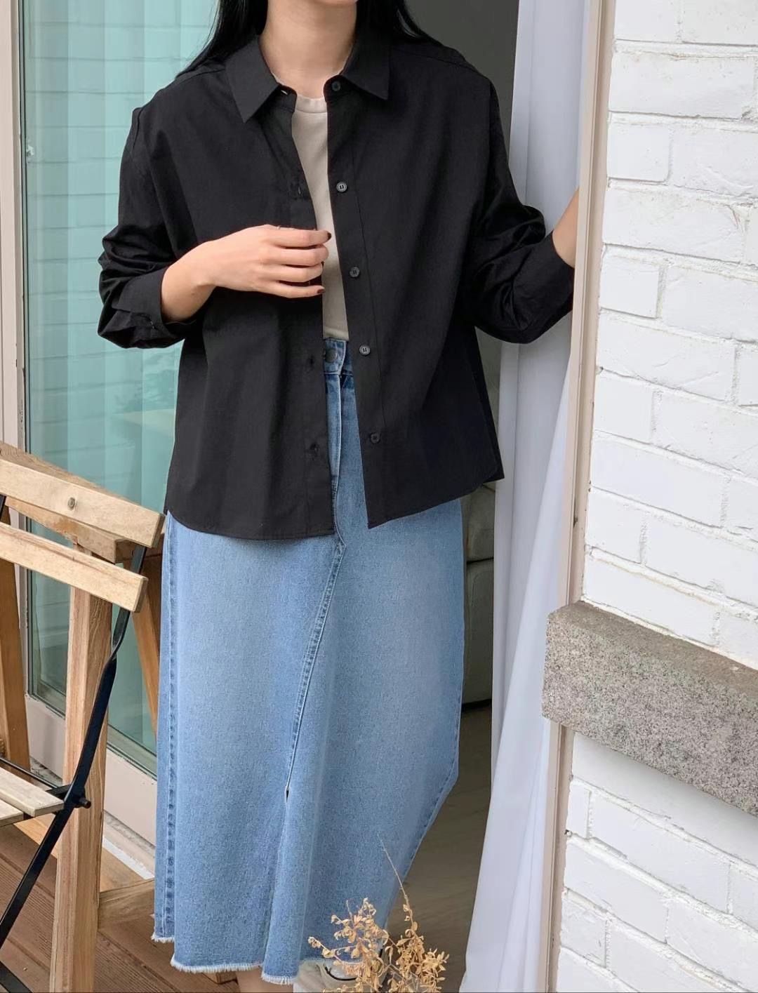 MU 뮤-T韓國直郵東大門代購女裝新品24秋冬職業襯衫蕾絲衫MU 뮤-T襯衫/蕾絲衫圖色1