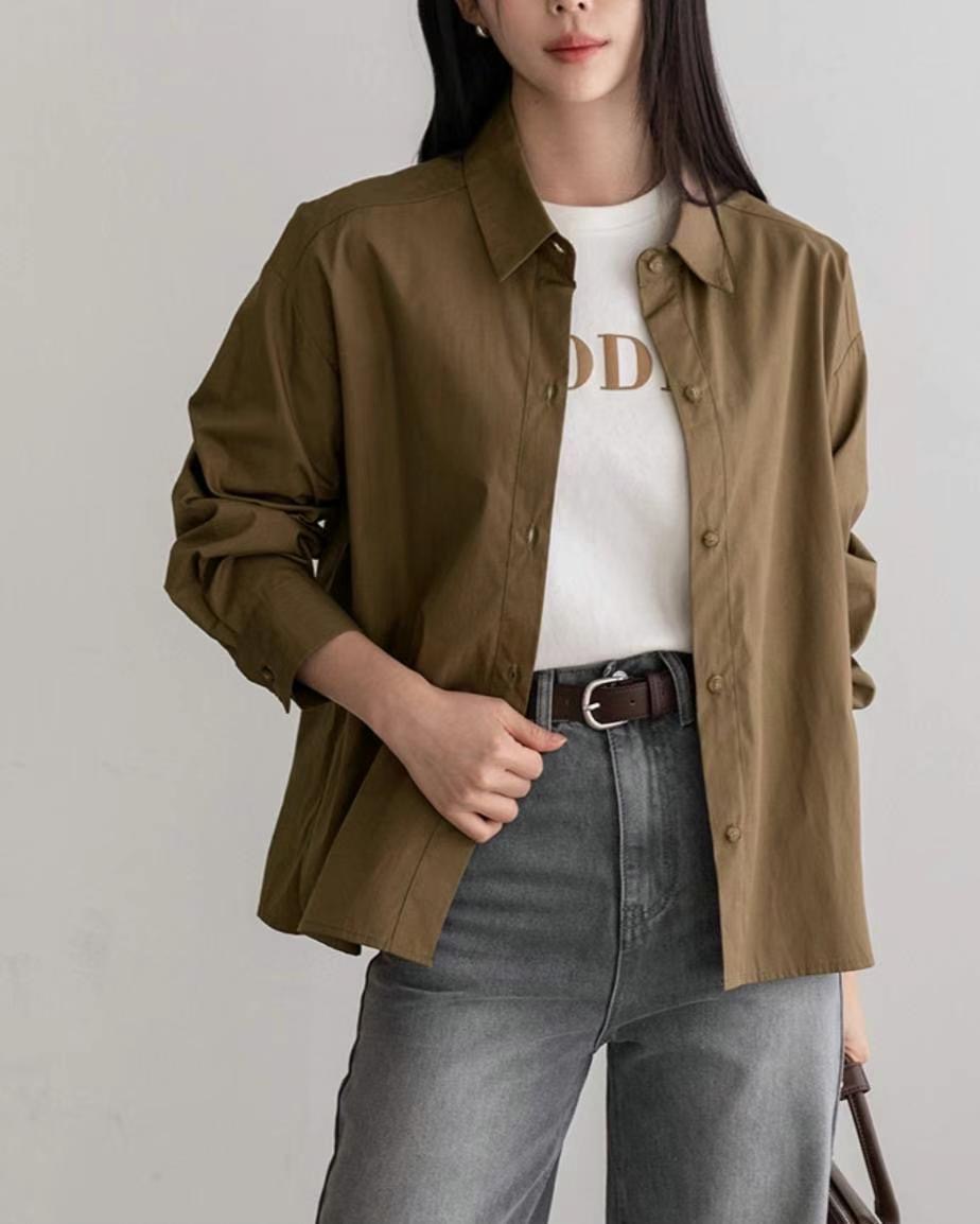 MU 뮤-T韓國直郵東大門代購女裝新品24秋冬職業襯衫蕾絲衫MU 뮤-T襯衫/蕾絲衫圖色3