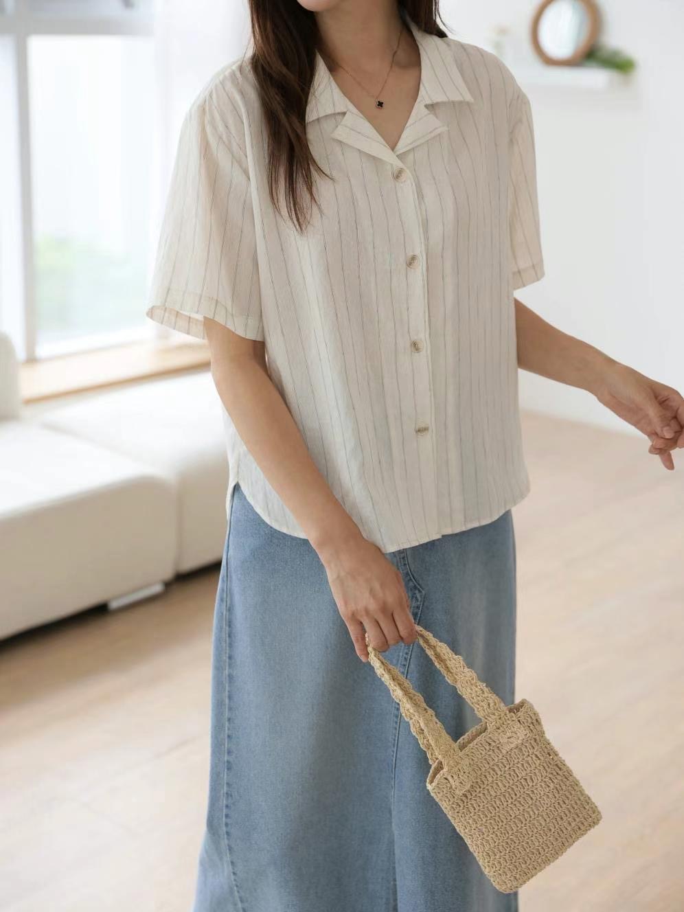 MU 뮤-T韓國直郵女裝新款推薦人氣職業時尚熱賣襯衫蕾絲衫MU 뮤-T襯衫/蕾絲衫