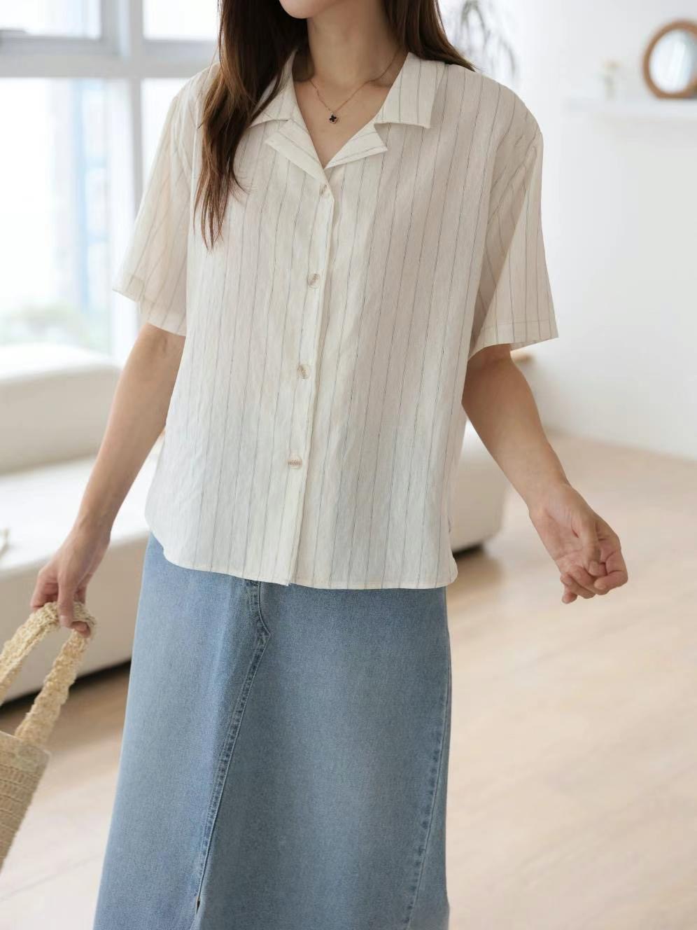 MU 뮤-T韓國直郵女裝新款推薦人氣職業時尚熱賣襯衫蕾絲衫MU 뮤-T襯衫/蕾絲衫